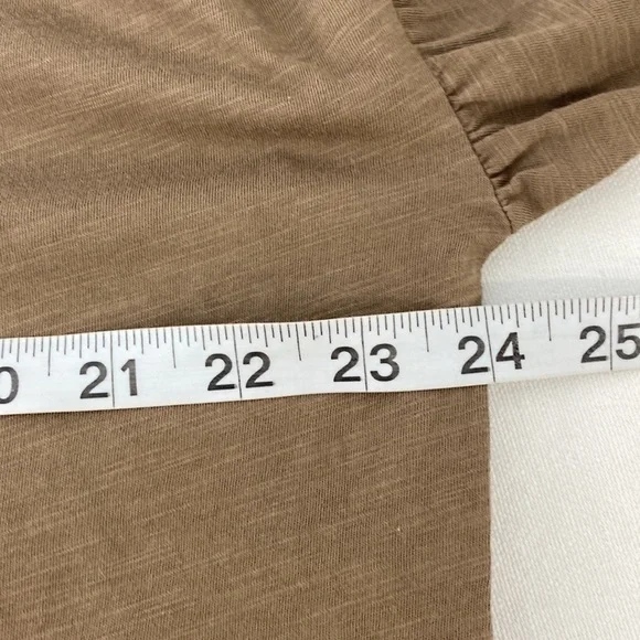 Garnett Hill Organic Pima Cotton Boxy Cut Top Cropped Balloon Sleeve Women's M - Picture 8 of 10